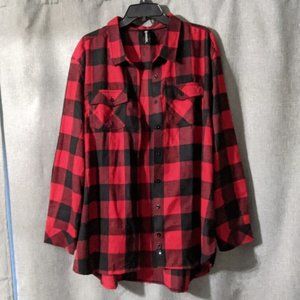 NWT Burnside Ladies' Buffalo Plaid Flannel Shirt